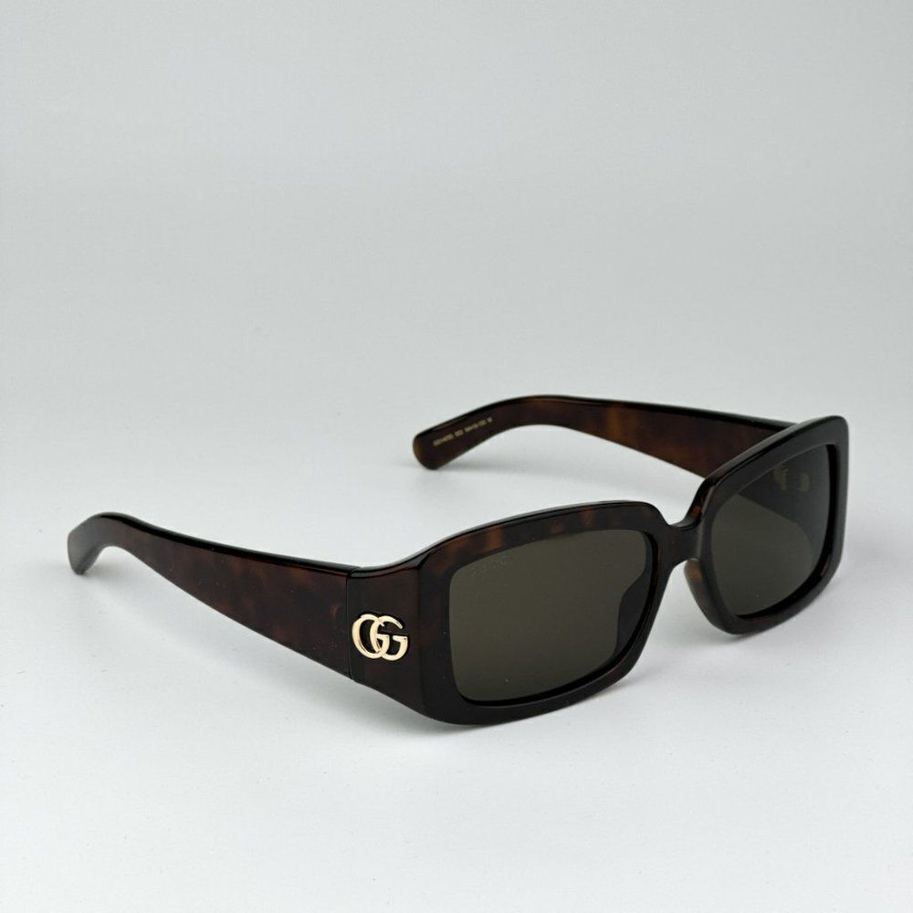 NEW Gucci GG1403S 002 Dark Havana Brown Unisex Rectangle Sunglasses GG 1403S - Picture 6 of 11